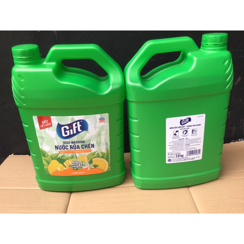 Nước rửa chén đậm đặc Gift 3.8 kg hương chanh và trà chanh