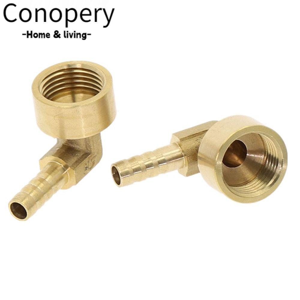 Đầu nối ống PLF CONOPERY bằng đồng thau bền khuỷu 90 độ có ngạnh 6-8mm 1/8" 1/4" 3/8" 1/2" chuyển đổi khớp ống PU PE
