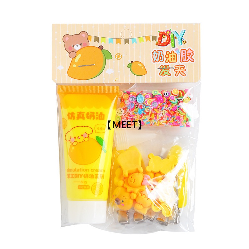 Set Gói vật liệu keo kem hương thơm trái cây Bộ phụ kiện trang sức bằng nhựa làm