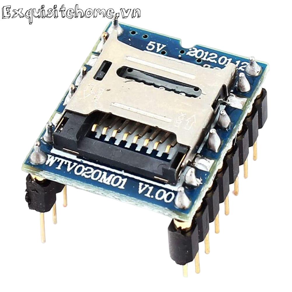 Wtv020-sd voice module hỗ trợ thẻ nhớ 32m-1gb mini sd card mp3 sound module
