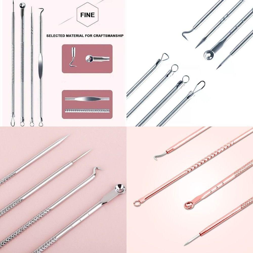 Kim loại bỏ mụn đầu đen cabeza, kim làm sạch lỗ chân lông bằng bạc không gỉ, beauty rose điều Hỗ trợ giảm mụn bền màu black head pore cleaner dụng cụ chăm sóc da mặt