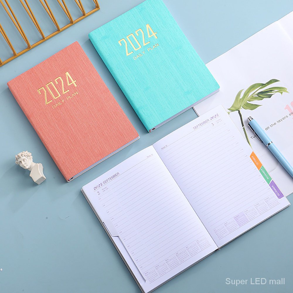 2024 a5 notebook 365 days portable pocket notepad daily weekly agenda planner văn phòng phẩm đồ dùng học tập văn phòng snfk