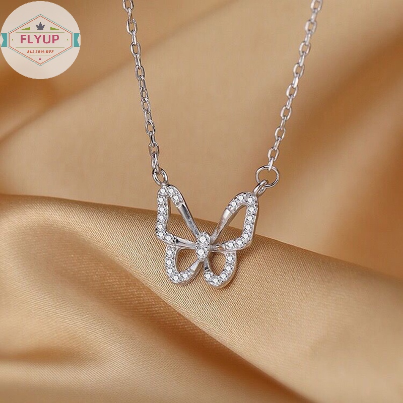 Vòng cổ Mặt Hình Bướm Đính Đá Pha Lê Thanh Lịch Cho Nữ vn