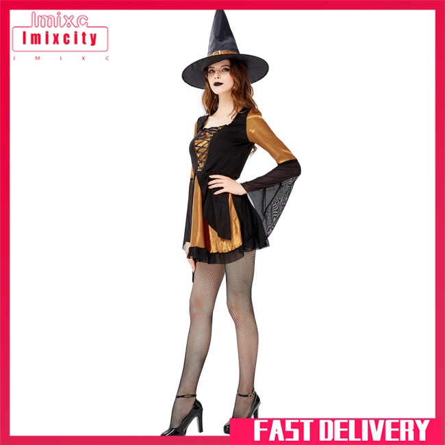 Imixcity 1 100% polyester masquerade show cosplay ladies vampire witch costume