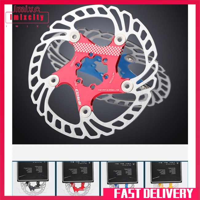 Imixcity mtb 140/160/180 / 203mm đĩa phanh xe đạp đường bộ phanh xe đạp nổi sáu đĩa đinh cho phanh xe đạp leo núi