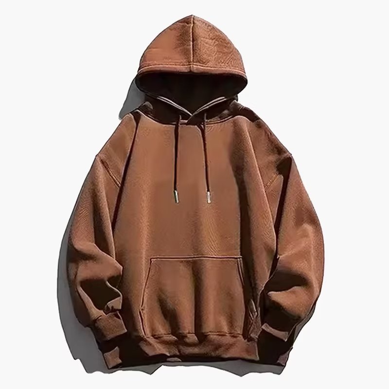 Áo hoodie Tay Dài Dáng Rộng Màu Trơn Phong Cách Thời Trang Hàn Quốc Cho Nam Giới