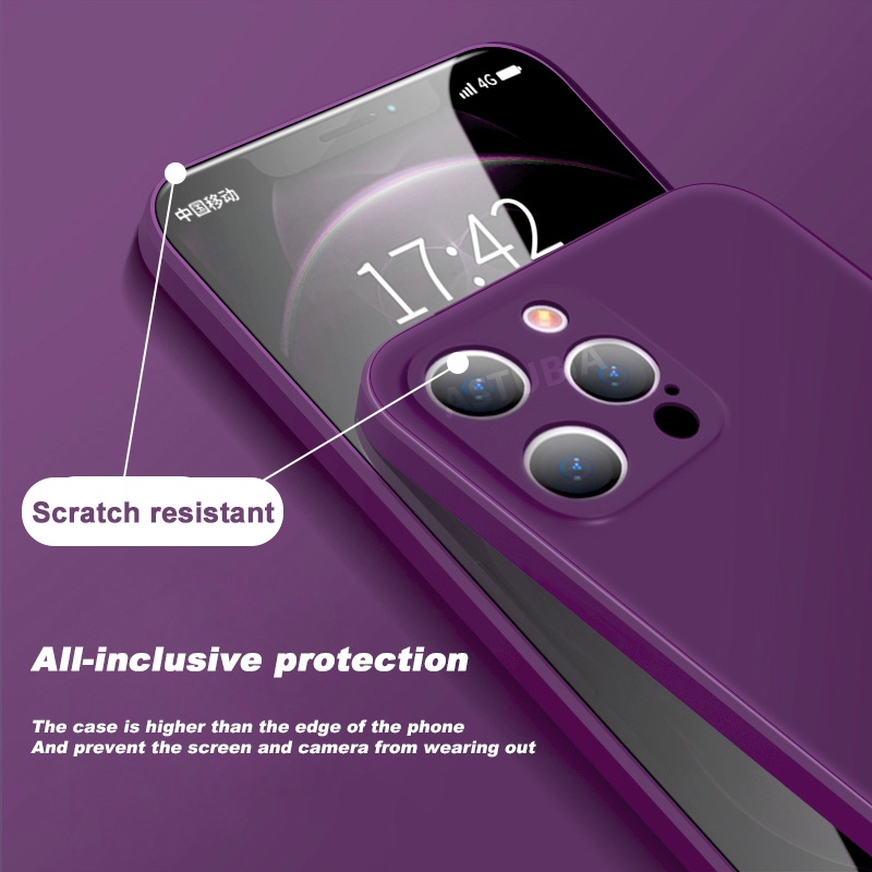 Ôp Điện Thoại Silicon Dẻo Vuông Chính Hãng Cho iphone 11 13 14 12 pro max 14pro 14plus 14promax 13 11 pro max Ốp