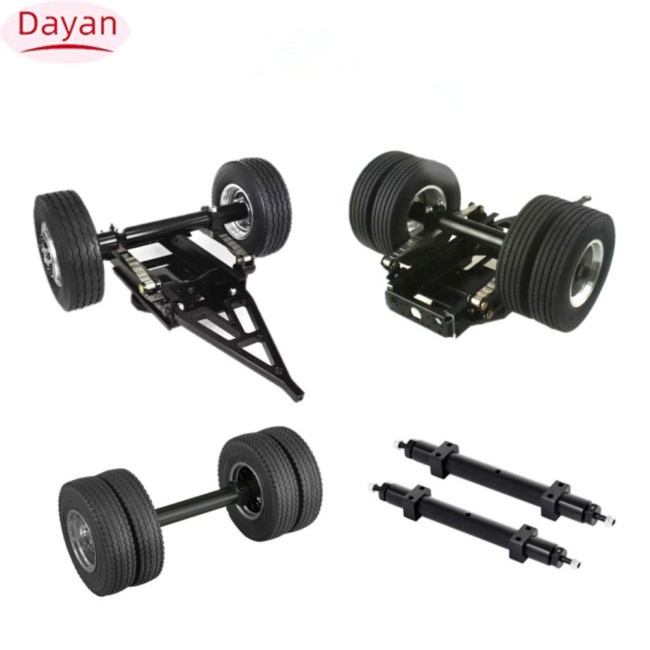 Dayan metal non-powered trục bánh sau cho 1/14 tamiya rc truck tractor trailer phụ tùng