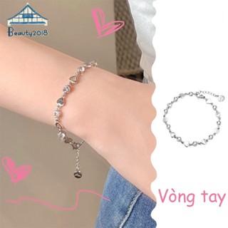 Vòng Tay Bạc Đính Đá Zircon Đơn Giản Thời Trang Cho Nữ