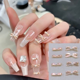 Set 5 phụ kiện trang trí móng tay charm nơ 3D xinh xắn