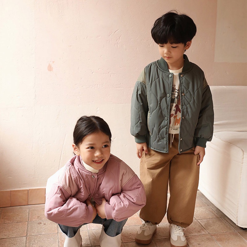 Áo khoác BEIBEIYIN họa tiết phong cách hoạt hình xinh xắn cho các bé