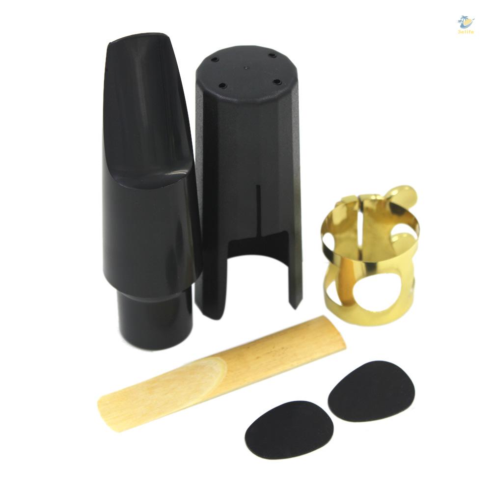 3elife tenor sax saxophone mouthpiece nhựa có nắp khóa kim loại reed mouthpiece patch pads đệm