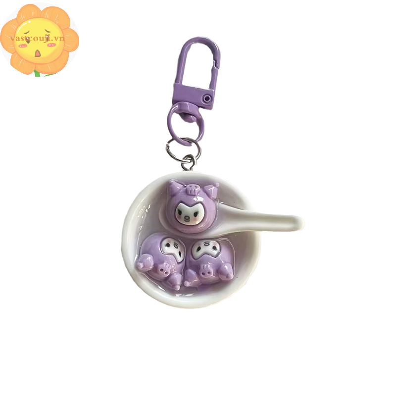SANRIO Vastji Móc Khóa Hình Bát Cơm kuromi melody pochacco cinnamoroll Xinh Xắn vn