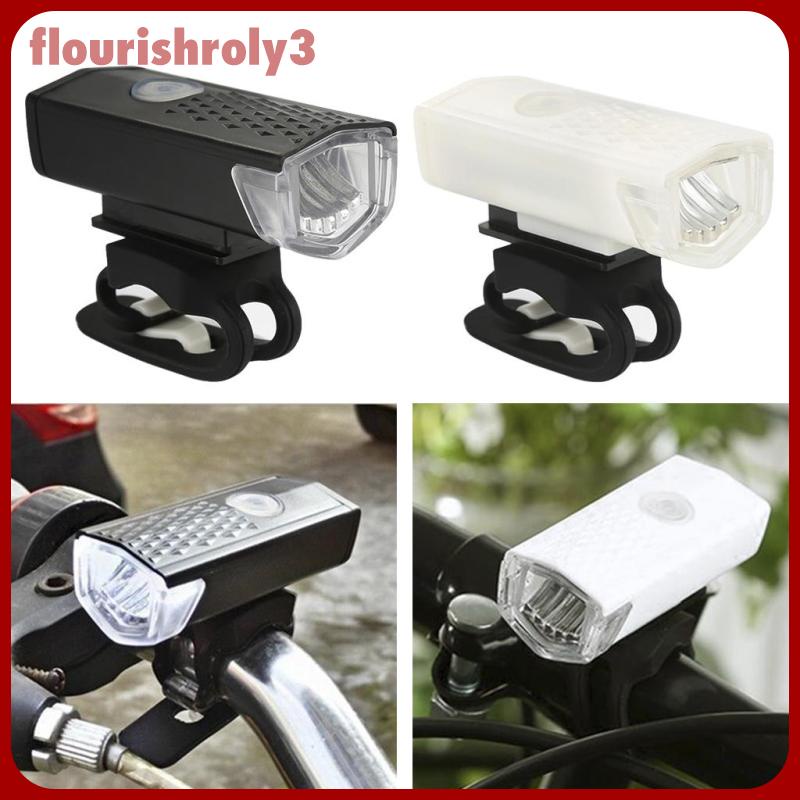 Đèn pha, Đèn pin đường trước xe đạp LED USB 300Lumen có 3 chế độ, chống nước