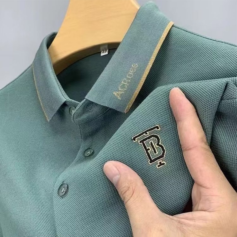 Áo Thun POLO Tay Lửng Màu Trơn Thời Trang Mùa Hè Trẻ Trung Cho Nam Màu Sắc