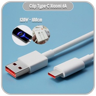 Cáp xiaomi 6a usb-a to type-c 1m, mi charge turbo 67w & 120w - hàng nhập khẩu