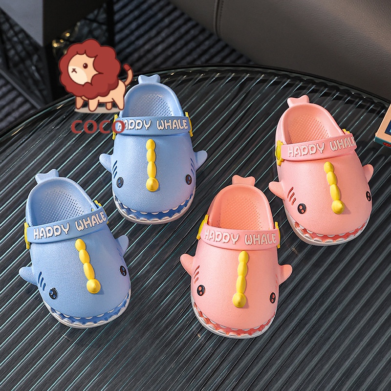 Dép Đi Trong Nhà Tắm Chống Trượt Hình Cá Mập Thời Trang Mùa Hè Cho Bé