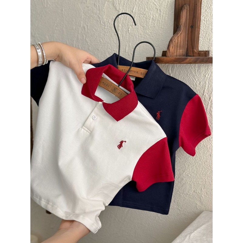 Áo polo Tay Ngắn In Họa Tiết Hoạt Hình Thời Trang Mùa Hè Cho Bé Trai