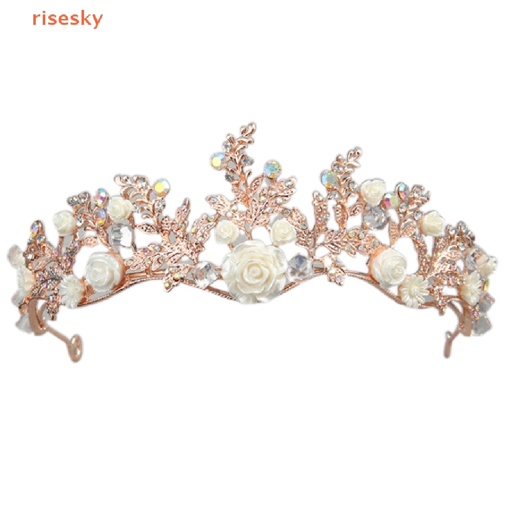 Vương Miện Cài Tóc Đính Đá Pha Lê Sang Trọng Cho Cô Dâu