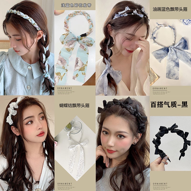 Băng Đô Cài Tóc Vải Lụa Mỏng Kiểu Pháp Thời Trang Mùa Hè Cho Nữ