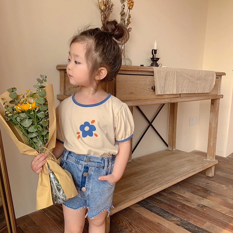 [Phong Cách Mới Đặc Biệt Offer] ~ Áo Thun Cotton Nguyên Chất Ngắn Tay Dáng Rộng Phối Màu Tương Phản Dễ Thương