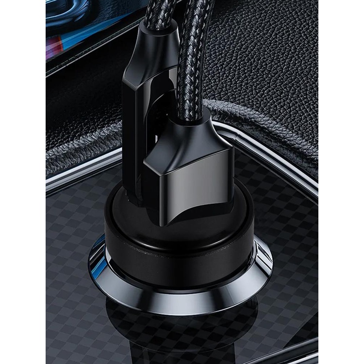 Tẩu Sạc Nhanh 12-24V 30W Cổng Kép SHOPCYC4715 Cho Xe Hơi