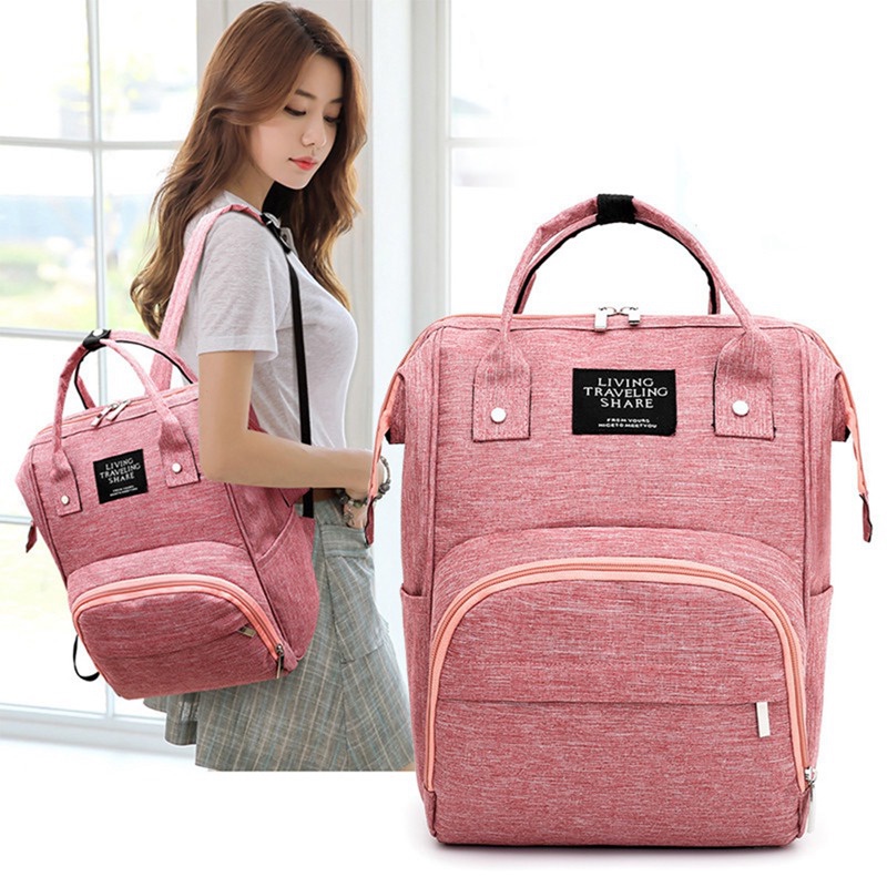 Fancy Ba Lô Vải Oxford Sức Chứa Lớn Đa Năng Chống Thấm Nước Cho Mẹ Bỉm Sữa