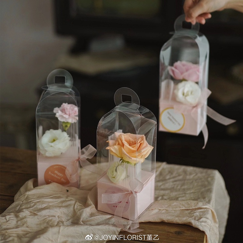 Hộp Hoa Hồng Bằng Pvc Trong Suốt Dùng Làm Quà Tặng Ngày Nhà Giáo