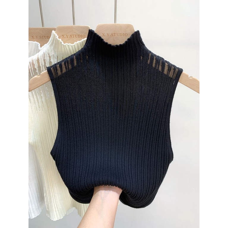 Áo Croptop Sát Nách Cổ Lọ Thiết Kế Khoét Quyến Rũ