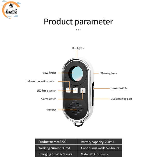 Máy Dò Khẩn Cấp Đèn Pin Hồng Ngoại Chống Trộm Đa Ứng Dụng Cho Nhà Ở / Khách Sạn