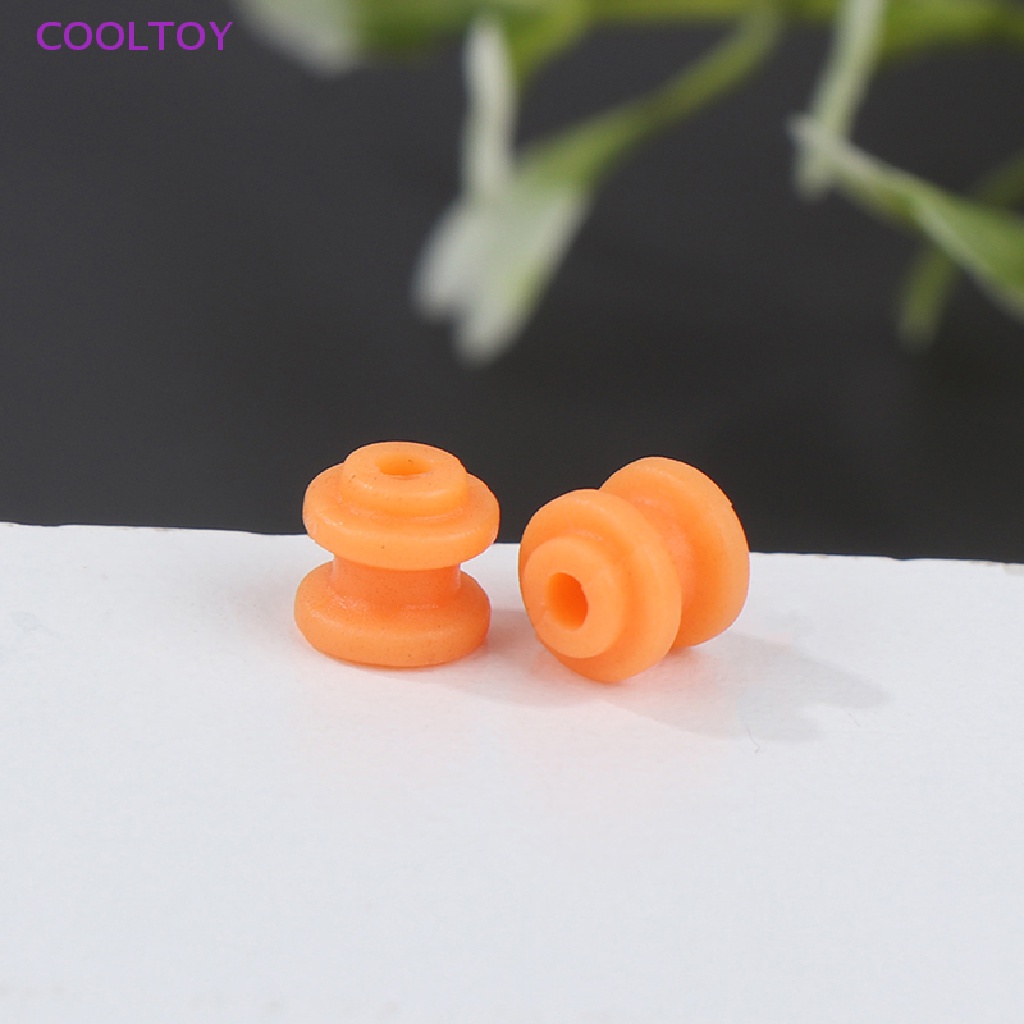 Cooltoy Set 10 Ròng Rọc Bánh Răng Ròng Rọc Mô Hình Đồ Chơi DC 2mm Màu Cam