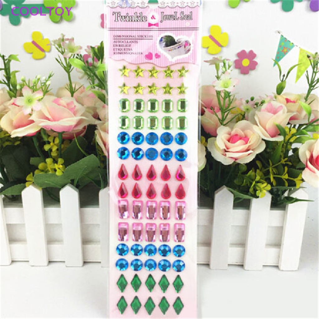 Cooltoy Dải Đá Kim Cương Pha Lê Lấp Lánh Tự Dính Trang Sức Bán Chạy