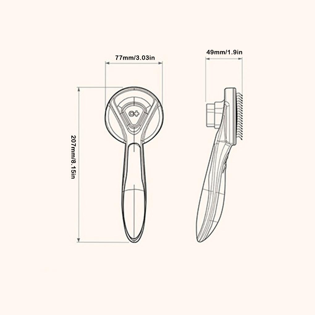 Lược Chải Lông Cho Thú Cưng Tay Cầm Ngắn / Trung Bình / Dài Bằng Thép Không Gỉ