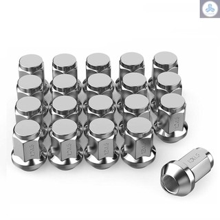 20Pcs Lug Nuts Bulge Acorn 12x1.5 Chrome Wheel Nut Replacement for F-ord F-usion F-ocus E-scape