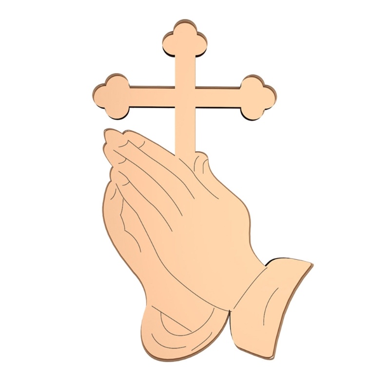 Set 5 Que Cắm Trang Trí Bánh Hình Thánh Giá Bằng Acrylic