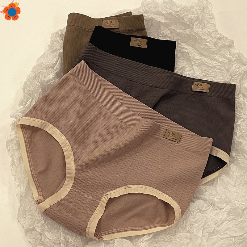 Quần Lót Cotton Mềm Không Đường May Kháng Khuẩn Thoải Mái Cho Nữ