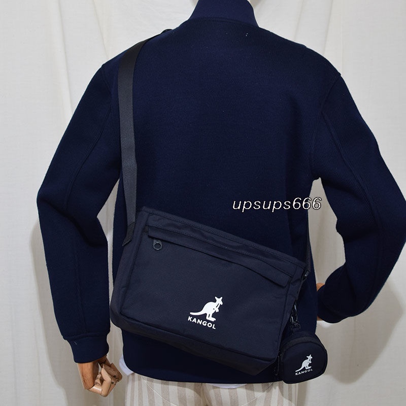Kangol / kangor Túi Đeo Chéo Vai Kangaroo Chính Hãng II 3235 Nylon Chống Thấm Nước Có Khóa Kéo Đơn Giản Cho Trẻ Em