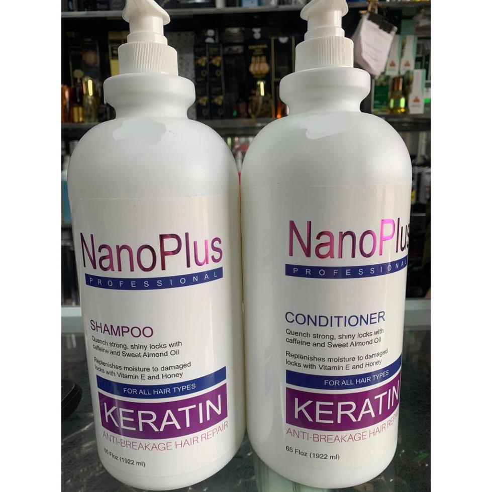 Cặp Dầu Gội Xả Siêu Thơm Siêu Mượt Tóc Nano PLus Collagen 2000ml!