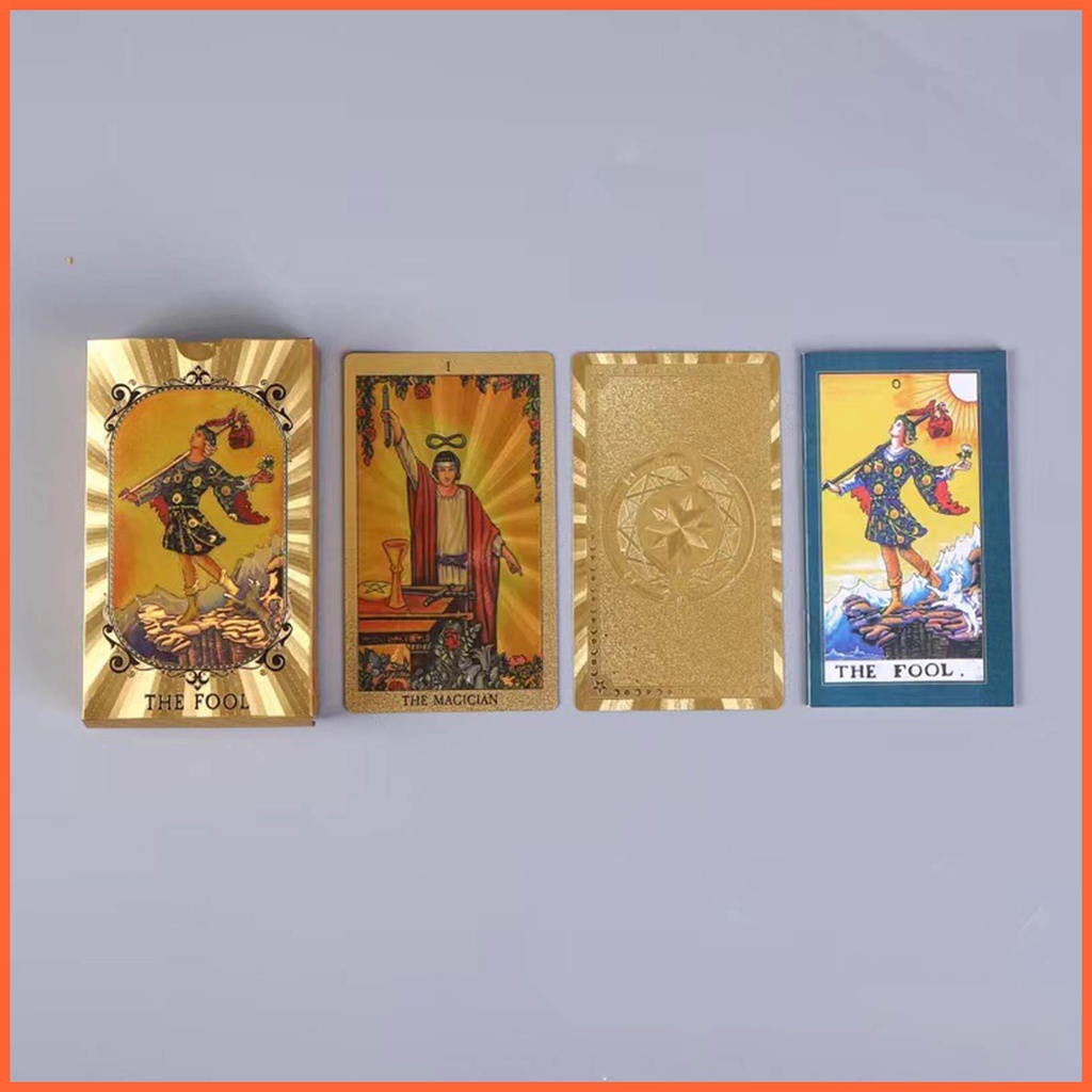 Bộ Bài Tarot Bằng Lá Vàng Astrology Oracle Chống Thấm Nước