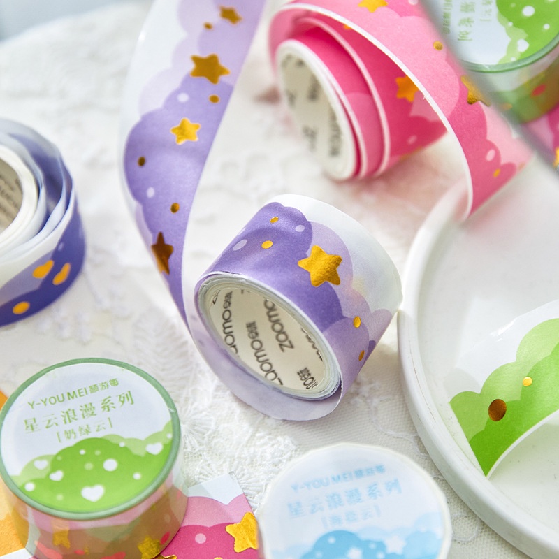 Cuộn Băng Keo Washi Họa Tiết Dễ Thương Trang Trí Sổ Tay