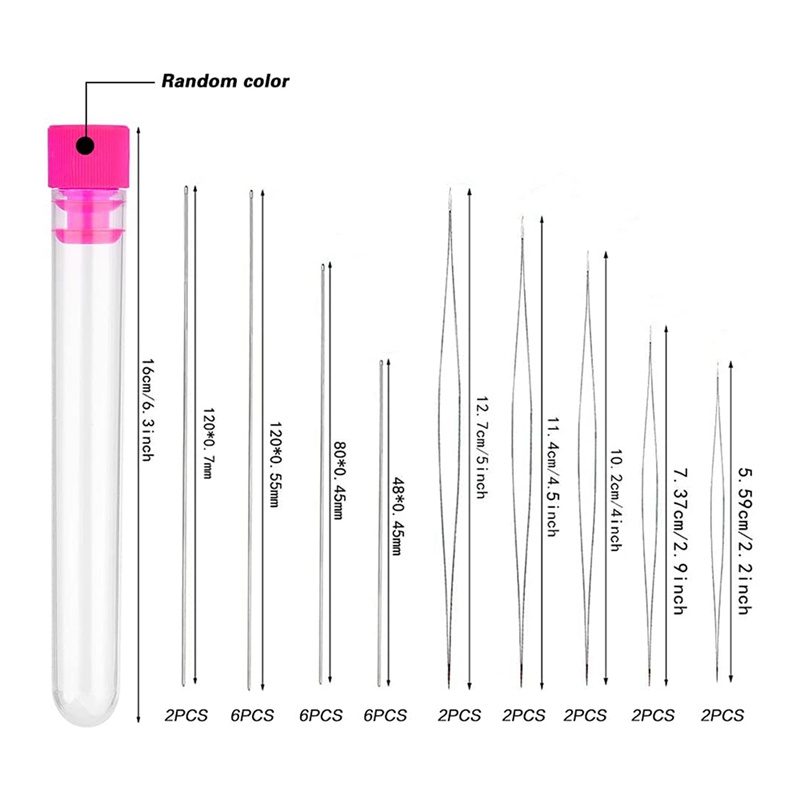 Set 30 Hạt Xỏ 5 Kích Thước 10 Mắt To Và 20 Lọ Dài Thẳng Dễ Xỏ Chỉ