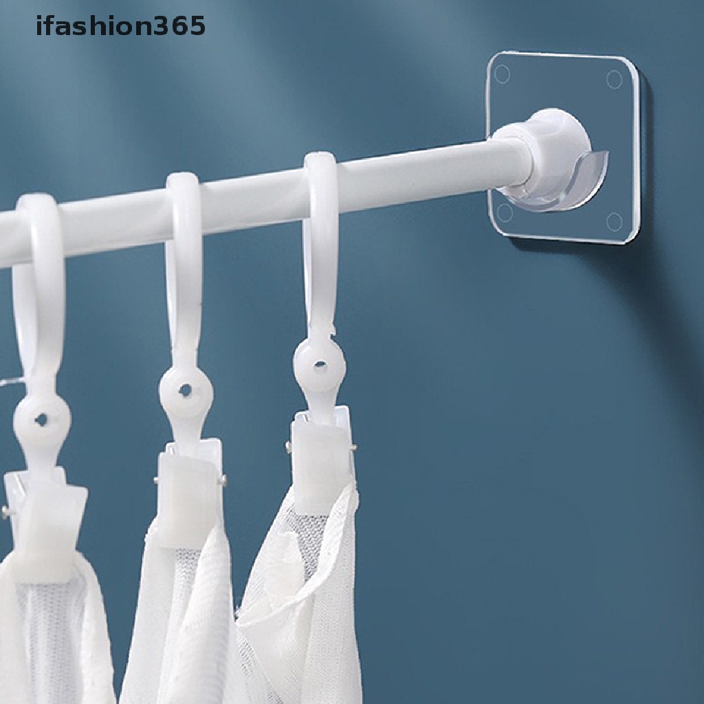 Set 2 Giá Đỡ Thanh Treo Rèm Cửa Nhà Tắm Tự Dính Tiện Dụng ifashion365