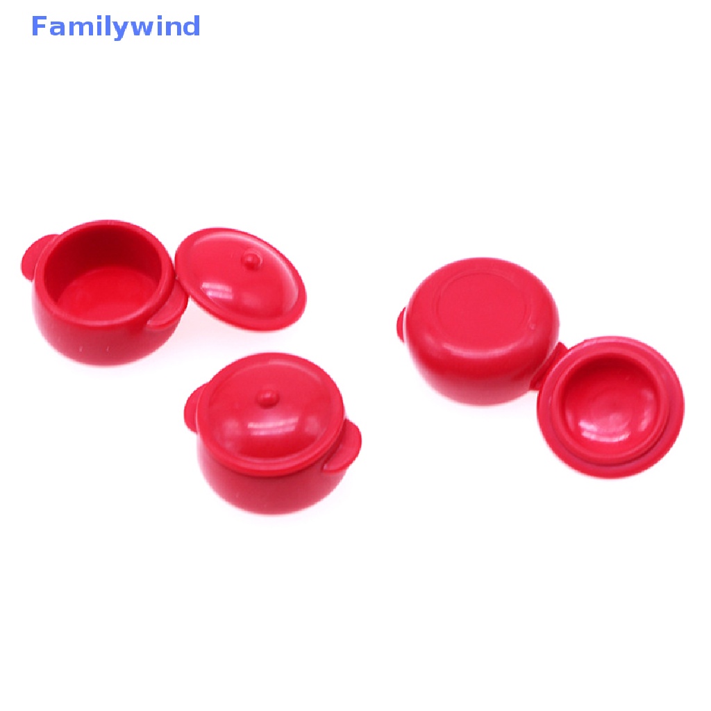 Mô Hình Nồi Nấu Súp Bằng Nhựa Màu Đỏ Tỉ Lệ 1: 12 Trang Trí Nhà Búp Bê