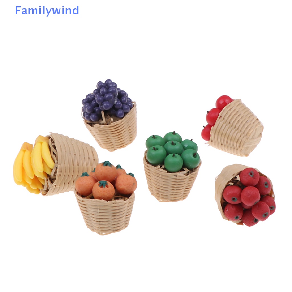 Giỏ Tre Đựng Trái Cây Đồ Chơi Búp Bê Cỡ 1 / 12