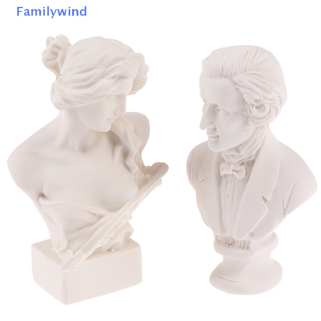 1 Tượng Mô Hình Xe Buýt Bằng Nhựa Resin Màu Trắng Trang Trí Nhà Búp Bê