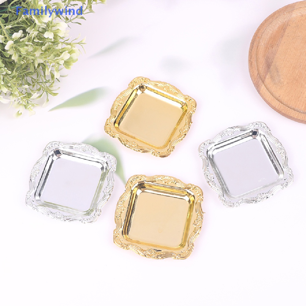 Set 2 Khay Trà Mini Bằng Nhựa Trang Trí Nhà Búp Bê