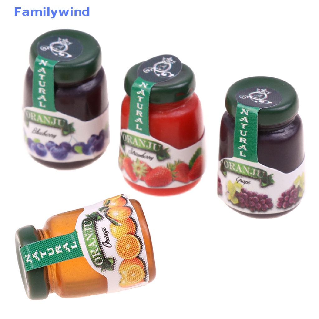 Set 4 Mô Hình Bánh Mứt Mini Tỉ Lệ 1: 12 Dùng Để Trang Trí Nhà Búp Bê