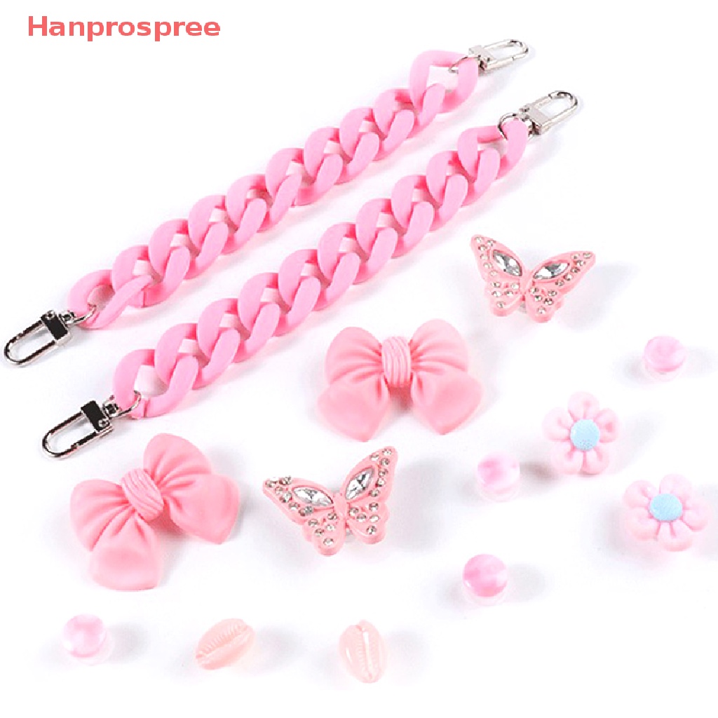 1 Set Phụ Kiện Dây Giày Bằng Nhựa PVC Hình Hoa Dễ Thương DIY