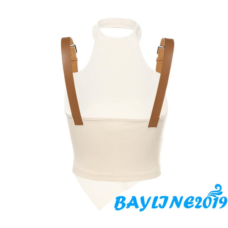 Áo Croptop Hai Dây Da In Chữ Thời Trang Mùa Hè Dành Cho Nữ