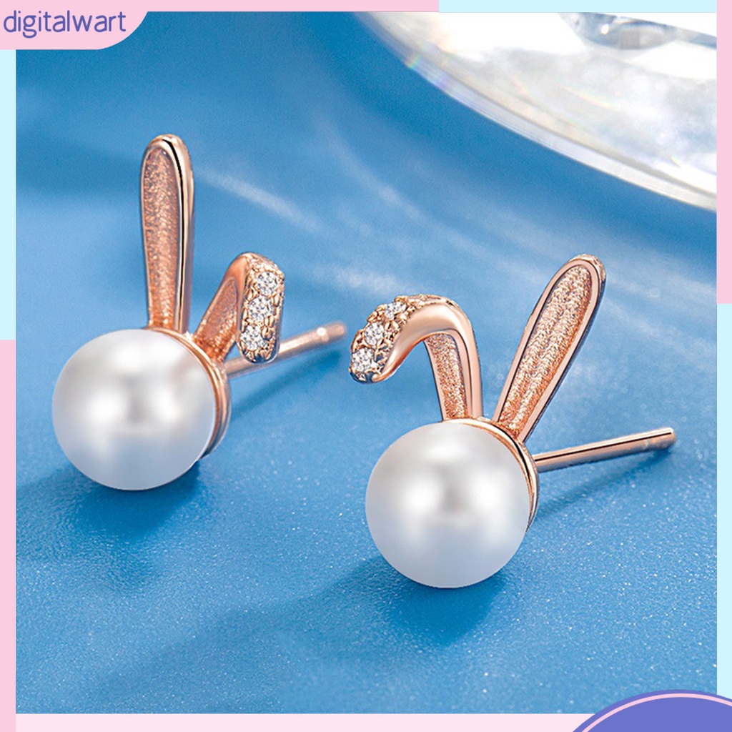 1 Đôi Bông Tai Hình Học Đính Ngọc Trai Giả Không Gây Dị Ứng Thời Trang